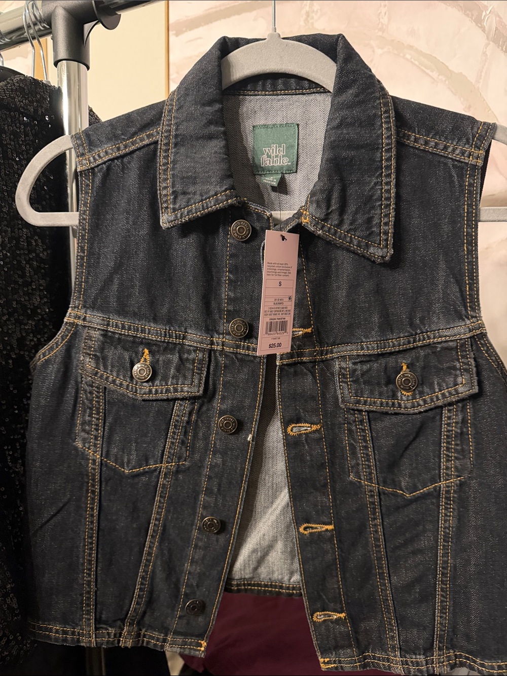 Wild Fable Dark Blue Denim Vest